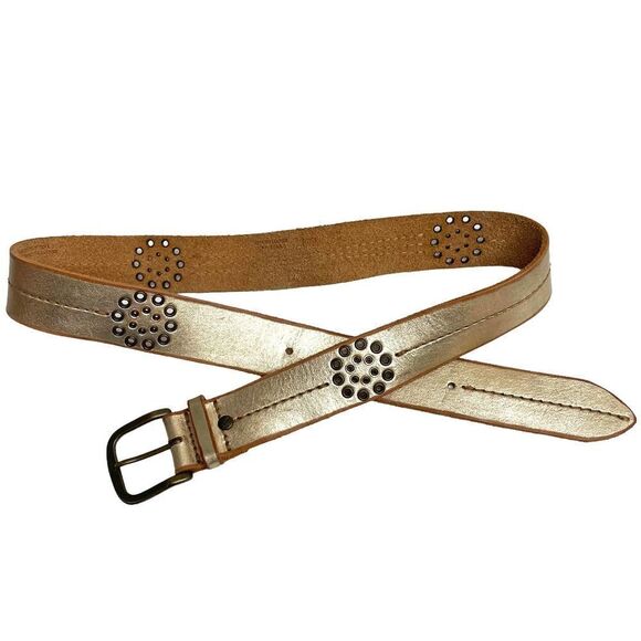 AE American Eagle leather studded belt sz‎ M western boho - Picture 1 of 8